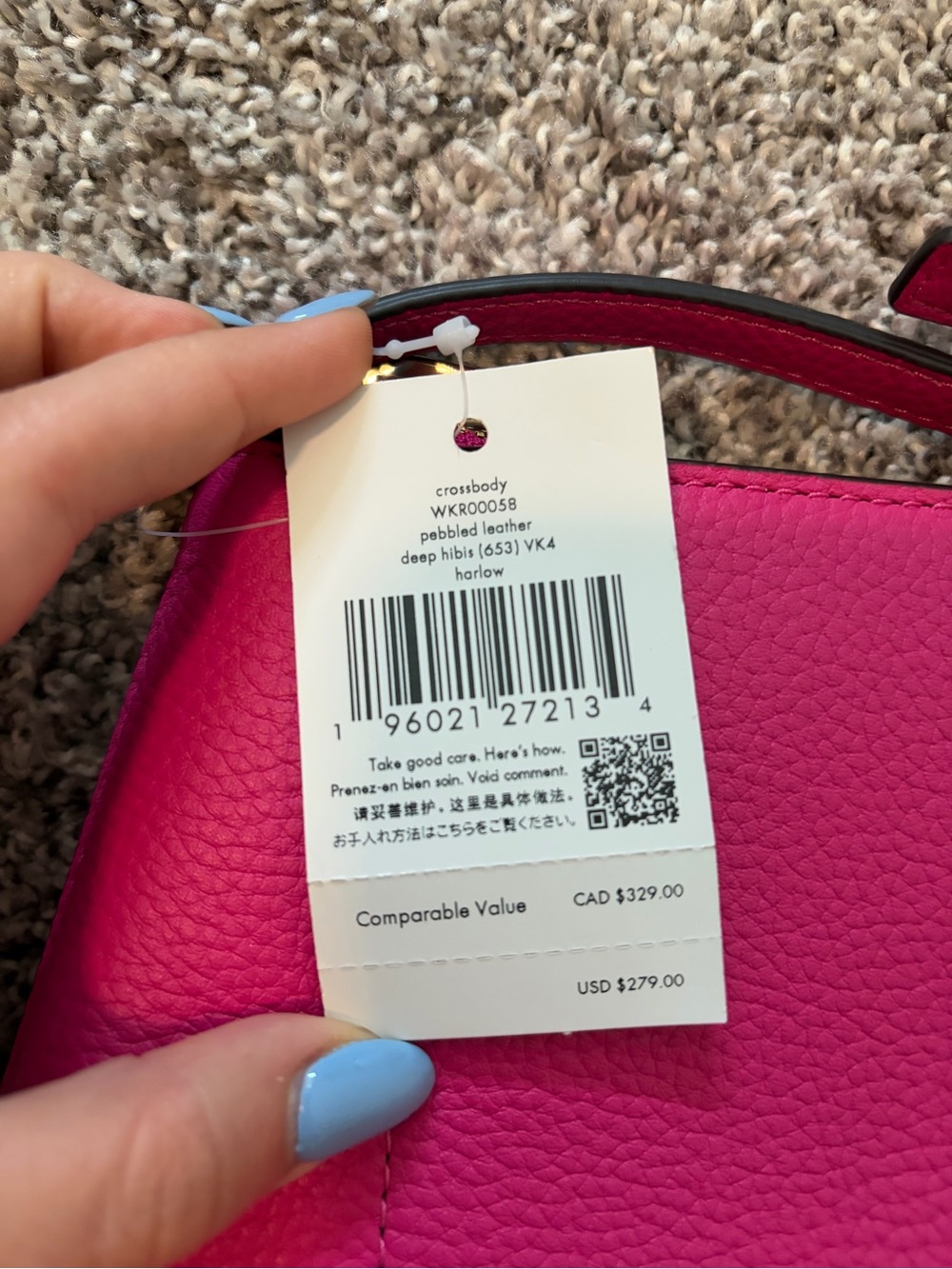 Kate Spade Hot Pink Pebbled Leather Satchel - Picture 3 of 6